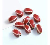 XHYXWN 50 Pezzi di Perline sfuse in Ceramica Smaltata Colorata da 16 mm, Perline distanziatrici in Ceramica Stampate in Stile retrò, per Braccialetti Fatti a Mano, collane, ciondoli e creazioni