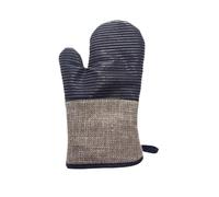 XHZMDWOU Guanti Barbecue Grigliare 1 Paio di Guanti da Forno a Strisce in Silicone for grigliate Interne ed Esterne Guanti da Forno Professional(Black)