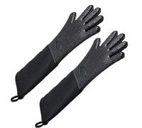 XHZMDWOU Guanti Barbecue Grigliare Guanti da Forno in Silicone con Fodera Trapuntata, Guanti da Forno Resistenti al Calore Guanti da Forno Professional