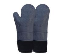 XHZMDWOU Guanti Barbecue Grigliare Guanti da Forno in Silicone Guanti con Fodera in Cotone Spesso Trapuntato Guanti Morbidi for Microonde Guanti da Forno Professional(B,155g)