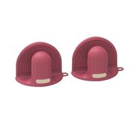 XHZMDWOU Guanti Barbecue Grigliare Guanti da Forno in Silicone Guanti da Cucina Antiscottatura Resistenti al Calore for Cucinare E Cuocere al Forno Guanti da Forno Professional(Rot)