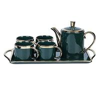 XHZMDWOU Teiera Tazze da The 6pcs Ceramic Coffee Tea Set Nordic Phnom Penh 4 Tazze di Acqua Ware Decorazione Set di Tazze da tè con Vassoio Forniture per la Cucina di casa Servizio da tè per Casa