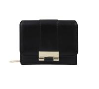 XHZMDWOU Viaggi Portafoglio Portacarte Borsa Per Carte Da Donna Portafogli Corti Casual Pochette Tinta Unita Borse Compatte Carine Portafoglio Per Lavoro(Black)