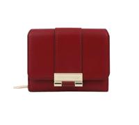 XHZMDWOU Viaggi Portafoglio Portacarte Borsa Per Carte Da Donna Portafogli Corti Casual Pochette Tinta Unita Borse Compatte Carine Portafoglio Per Lavoro(Rot)