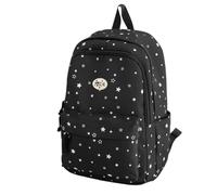 XHZPF Sistema Studente Studente Studentessa Scolastica Donna Zaino Scolastico Ragazzino Fresco Piccolo Zaino Da Viaggio(Nero)