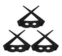 XIABYAYU Maschera Nera Ladro, 3 Pcs Maschera Halloween Nera, Mascheras per Occhi Carnevale, Mascheras Mascherata per Adulti e Bambini, Carnevale, Halloween, Cosplay