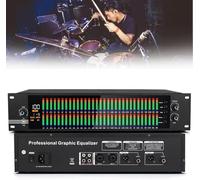 XIAGJAO Equalizzatore grafico professionale a 2 canali, equalizzatore grafico stereo a 31 bande con display a LED