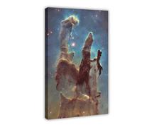 XIAGN Hubble Telescope Pillars of Creation Aquila Nebulosa Art Poster su tela, decorazione per camera da letto, ufficio, camera da letto, regalo, 60 x 90 cm
