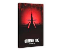XIAGN Poster del film Crimson Tide su tela, decorazione artistica da parete per soggiorno e camera da letto, 60 x 90 cm