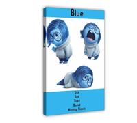 XIAGN Poster su tela blu con scritta "The Zones of Regulation", decorazione artistica da parete per soggiorno, camera da letto, 60 x 90 cm