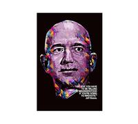 XIAGN Poster su tela con citazione motivazionale di Jeff Bezos, decorazione artistica da parete per soggiorno, camera da letto, 50 x 75 cm