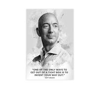 XIAGN Poster su tela con citazione motivazionale di Jeff Bezos, decorazione per camera da letto, ufficio, camera da letto, regalo, 20 x 30 cm