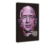 XIAGN Poster su tela con citazione motivazionale di Jeff Bezos, decorazione per camera da letto, ufficio, camera da letto, regalo, 20 x 30 cm
