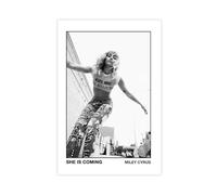 XIAGN Poster su tela con copertina di Miley Cyrus con stampa di album "She is Coming", decorazione per camera da letto, ufficio, stanza, regalo, 50 x 75 cm