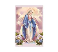 XIAGN Poster su tela con la Madonna di Fatima, decorazione artistica da parete per soggiorno, camera da letto, 60 x 90 cm