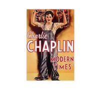 XIAGN Poster su tela del film Modern Times di Charles Chaplin, decorazione per camera da letto, ufficio, camera da letto, regalo, 60 x 90 cm