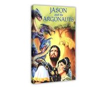 XIAGN Poster su tela, motivo: Jason e gli Argonauti degli anni '90, decorazione per camera da letto, ufficio, stanza, regalo, 50 x 75 cm