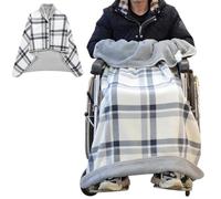 XiaGuo Coperta in Vello per Sedia A Rotelle,Coprigambe Avvolgente Impermeabile Perfetta Freddo Invernale per Sedia Rotelle Coperta Calda Pratico per Anziani E Pazienti