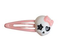 XIAHIOPT Delicata Forcine per capelli a forma di teschio in stile cartone animato, clip per capelli a molla per donna clip per capelli laterale coda di cavallo