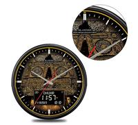 XIAHIOPT Elegante orologio da parete retrò con numeri romani display orologi rotondi schermo 13 pollici per ufficio e cucina soggiorno moderno Azan orologio