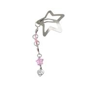 XIAHIOPT Fermaglio per capelli a forma di stella con frange per ragazza anni 2000 Clip laterale fresco DuckbillClip Harajuku stile Barrettes Femminile Hair Styling Decors