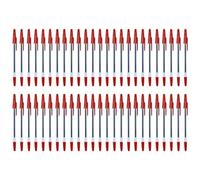 XIAHIOPT Penne a sfera, 12/24/50/100 penne a sfera ricaricabili con ricariche, penna a sfera, inchiostri blu/nero/rossore