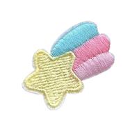 XIAHIOPT Ricamo Arcobaleno Stella Forcine Harajuku Fermaglio per Capelli Banchetto Clip per Capelli per Donna Coda di Cavallo
