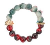 Xiamenzcx Braccialetto spirituale bicolore fatto a mano, con radice di Bodhi naturale, regolabile, per fortuna, zen e protezione, unisex, ideale come regalo per yoga e meditazione