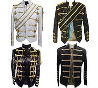 Xiami Leyuan - Giacca da uomo punk ufficiale militare per Michael Jackson bianco S