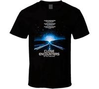 XIANG LIU JI Close Encounters of The Third Kind Movie T-Shirt Mens Unisex Black Tees XL