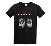 XIANG LIU JI Cool Bride of Chucky Poster Slogan T-Shirt Mens Unisex Black Tees S