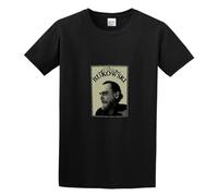 XIANG LIU JI Cool Vintage Charles Bukowski T-Shirt Mens Unisex Black Tees L