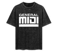 XIANG LIU JI General Midi Retro Synthesiser Analog T-Shirt Mens Unisex Black Tees S