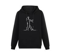 XIANG LIU JI La Linea Black Men's Hooded Unisex Sweatshirt XXL