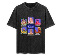 XIANG LIU JI PRO Wrestling NES Characters Vwa T-Shirt Mens Unisex Black Tees XL