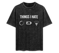 XIANG LIU JI Programmer Computer Gamer Things I Hate T-Shirt Mens Unisex Black Tees XXL