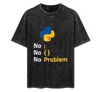 XIANG LIU JI Python Programmer No Problem T-Shirt Mens Unisex Black Tees M