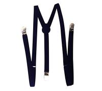 Xiang Ru - Bretelle elastiche larghe e regolabili a forma di Y, con 3 clip forti da donna, ragazzi e ragazze 15 mm, blu navy. Taglia unica