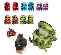 Xiang Ru Mini fermagli per capelli in plastica, per ragazze e donne, Multicolore #A, 1.5x1.5CM (0.6"x0.6")