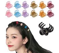 Xiang Ru Mini fermagli per capelli in plastica, per ragazze e donne, Multicolore #I, 1.5x1.5CM (0.6"x0.6")