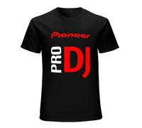 XIANGGEGE Pioneer DJ PRO Letter Printed Fashionable Men's T-Shirt Unisex Tee Black Shirt XL