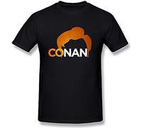 XiangGuFeiNiuWei Conan Christopher O Brien Unisex 100% Cotton Short-Sleeve T-Shirts Black XL