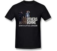 XiangGuFeiNiuWei Happwan Brothers Osborne Stay A Little Longer Unisex 100% Cotton Short-Sleeve T-Shirts Black L