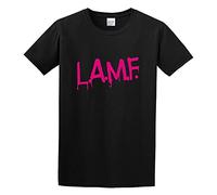 XiangGuFeiNiuWei Lamf L.A.M.F As Worn By Johnny Thunders Unisex 100% Cotton Short-Sleeve T-Shirts Black L