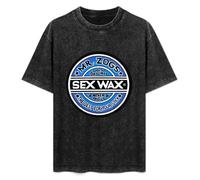 XiangGuFeiNiuWei Mr.Zogs Sex Wax Summer Casual Tee Short Sleeve Crew Neck Cotton Tops Unisex Washed Vintage T-Shirt Black XL