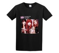 XiangGuFeiNiuWei Playlist The Very Best of The Bangles Unisex 100% Cotton Short-Sleeve T-Shirts Black L