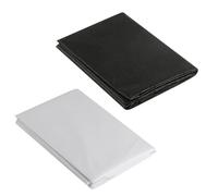 XiangJunly 2 Pezzi da 100 x 200 cm in Tessuto Non Tessuto per rinforzare, 55 g/m², da Applicare con Ferro da Stiro, Colore Nero, Bianco, Inserto da Stiro per lavori di Cucito