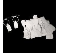 XianglangSuccess 100 Psc Vuoto Gioielli Prezzo Tag Autoadesivo Forma Rettangolare Anello Adesivo per Anello Etichette Espositore Carte Gioielli Collane Anelli Braccialetti Tag Prezzi 6.0 x 1.2 cm