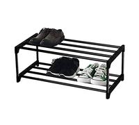 XIANGLV Scarpiera Organizer a 2 Strati, Capacità 6 Paia Di Scarpe, Design Antiruggine, Ldeale Per Dormitori, Case Di Noleggio e Balconi, Lmpilabile Scarpiera Risparmiare lo Spazio L60*P18*A28