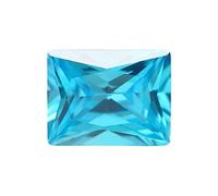XIANGMO 20pcs 3x5mm Rettangolo Taglio Sciolto CZ Pietra Sintetica 5A Mare Blu Cubic Zirconia Pietra per Gioielli